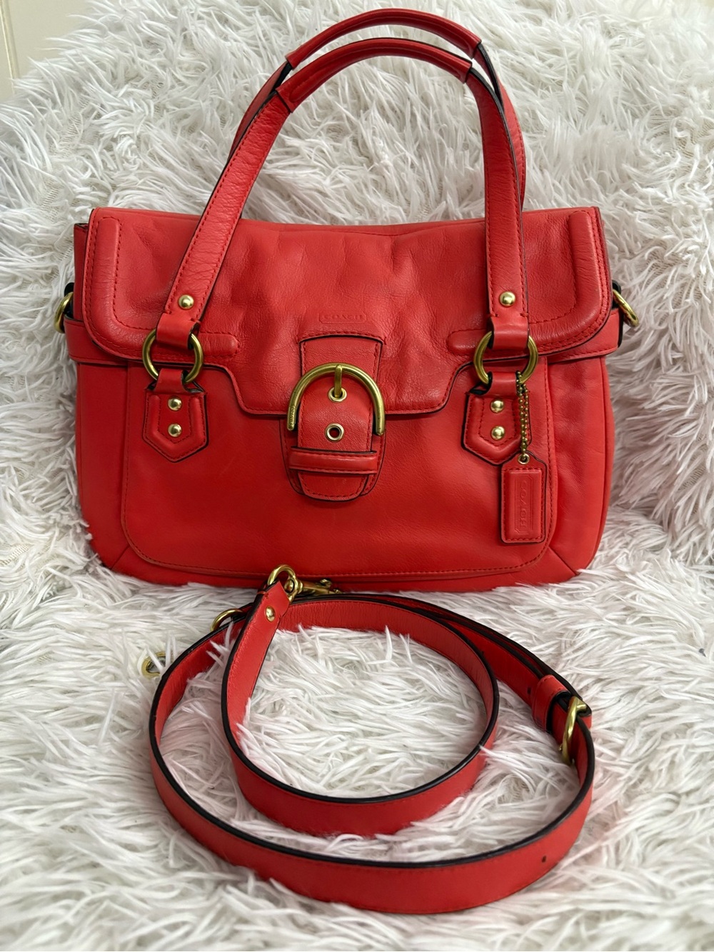 Coach campbell eva leather bag